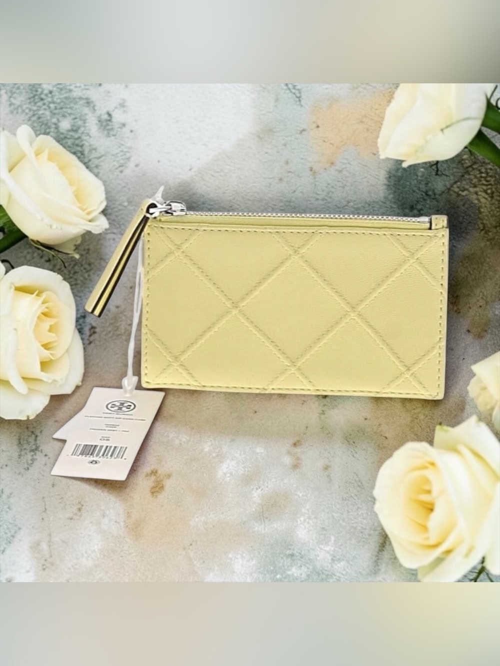 💛TORY BURCH💛Frozen Zest Fleming Soft Zip Card Case/NWT